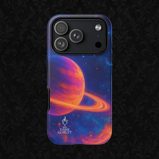 Galaxy Planet Nebula Tough Phone Case — Vibrant Saturn Like Design Tough Case