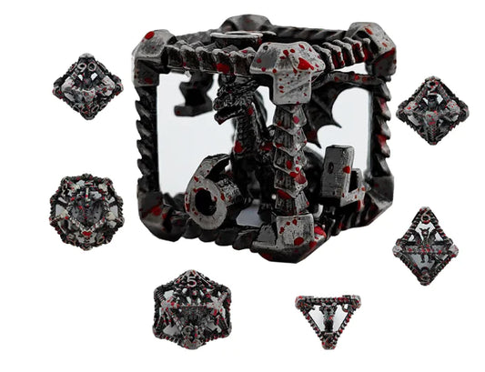 Dragon's Lair Hollow Metal Polyhedral Dice Set
