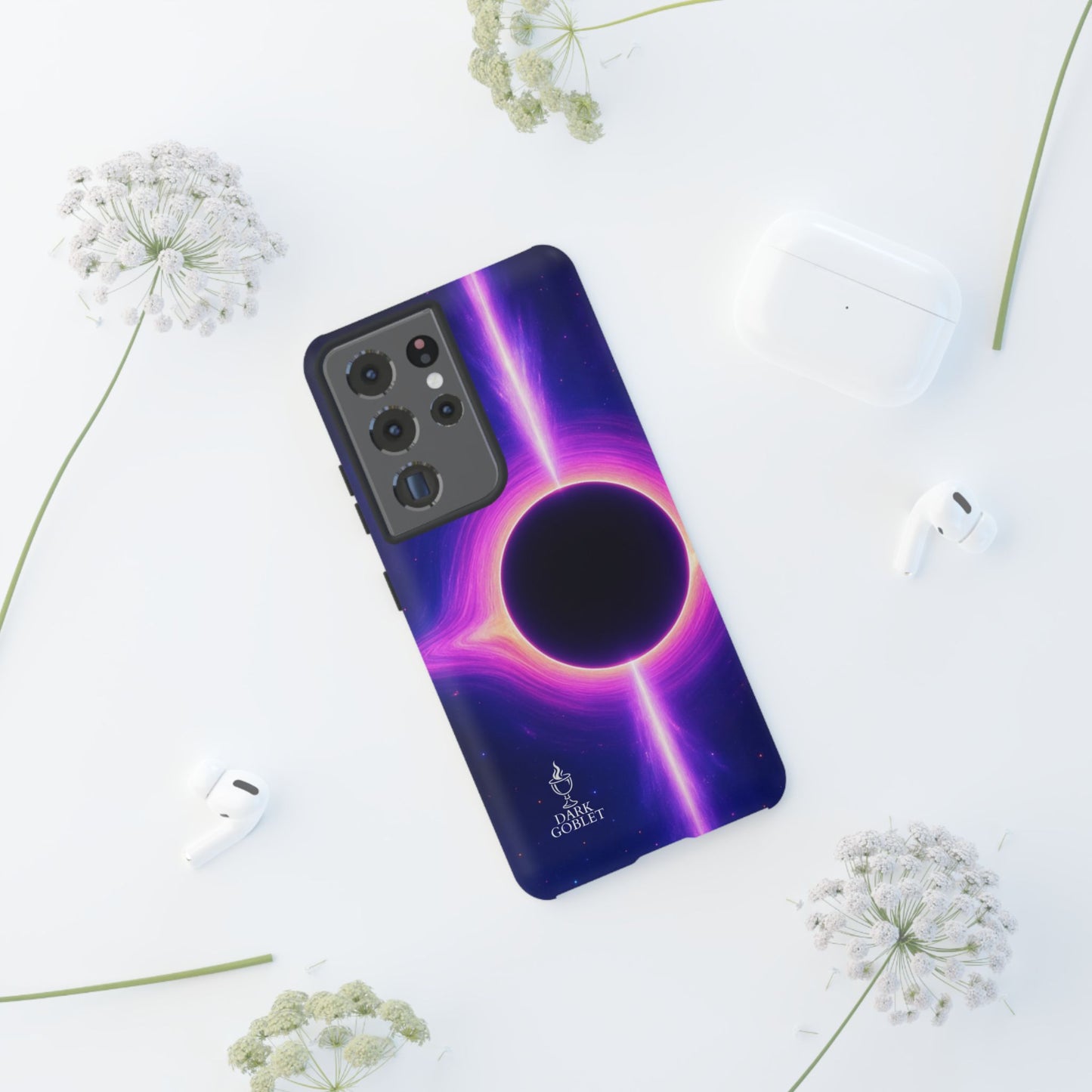 Galaxy Black Hole Tough Phone Case — Neon Space Black Hole Design