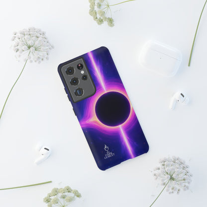Galaxy Black Hole Tough Phone Case — Neon Space Black Hole Design