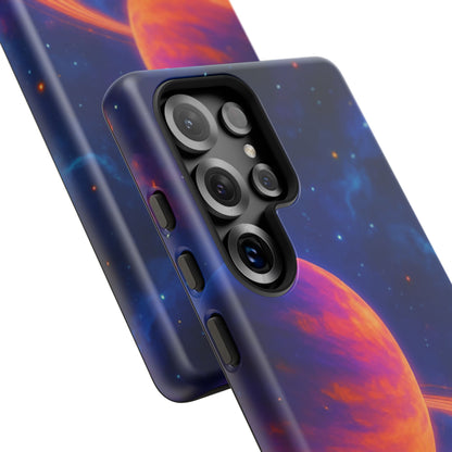 Galaxy Planet Nebula Tough Phone Case — Vibrant Saturn Like Design Tough Case
