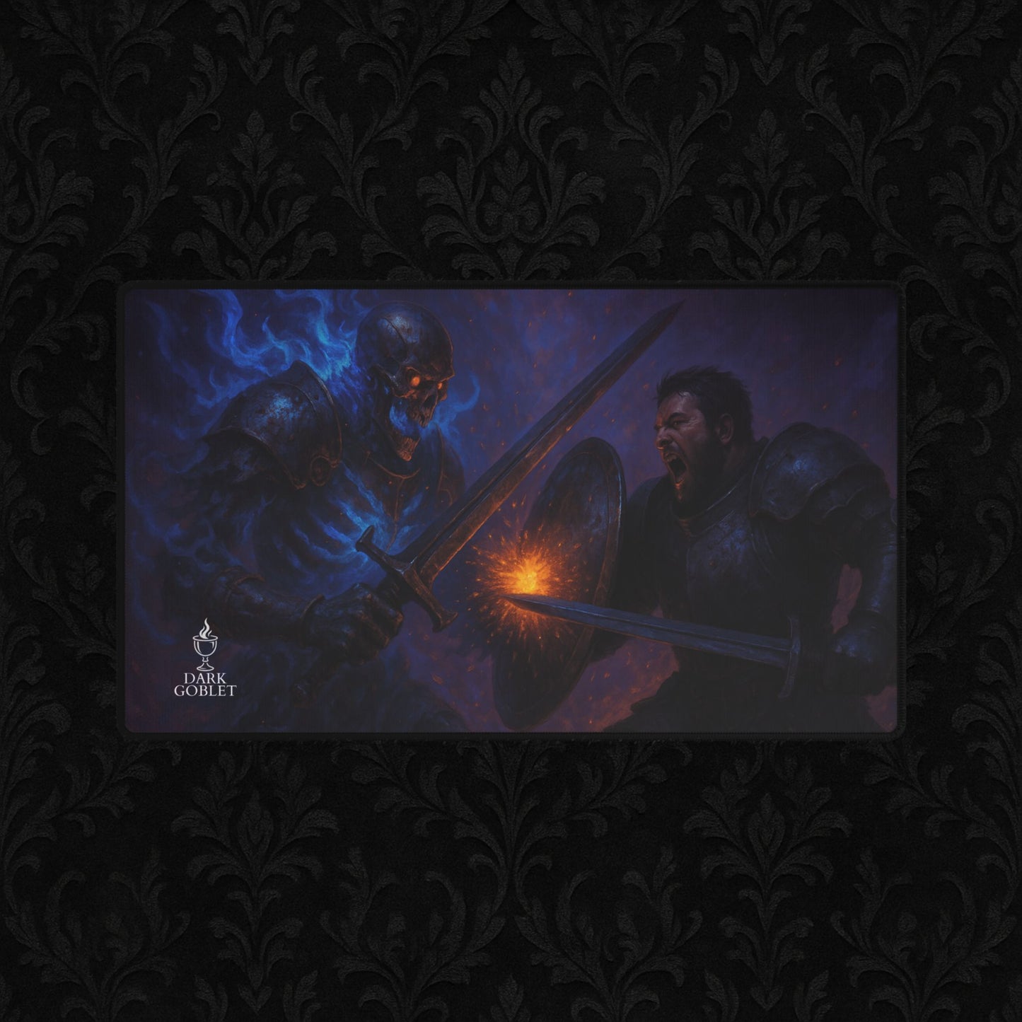 The Tank Fantasy Desk Mat — RPG Battle Art Mouse Pad Male