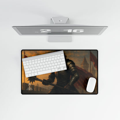 The Fighter Fantasy Desk Mat — Medieval Knight Gaming/Work Mousepad Male