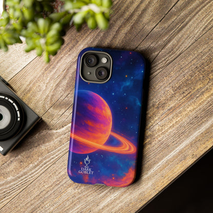 Galaxy Planet Nebula Tough Phone Case — Vibrant Saturn Like Design Tough Case