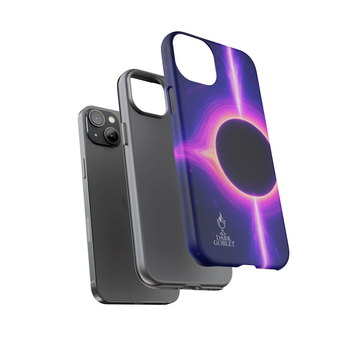 Galaxy Black Hole Tough Phone Case — Neon Space Black Hole Design
