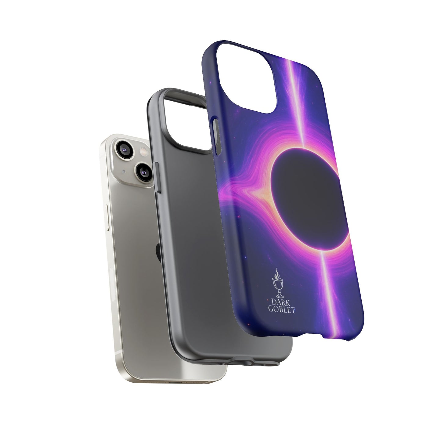 Galaxy Black Hole Tough Phone Case — Neon Space Black Hole Design