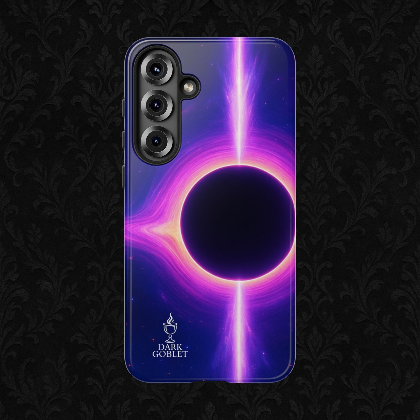 Galaxy Black Hole Tough Phone Case — Neon Space Black Hole Design
