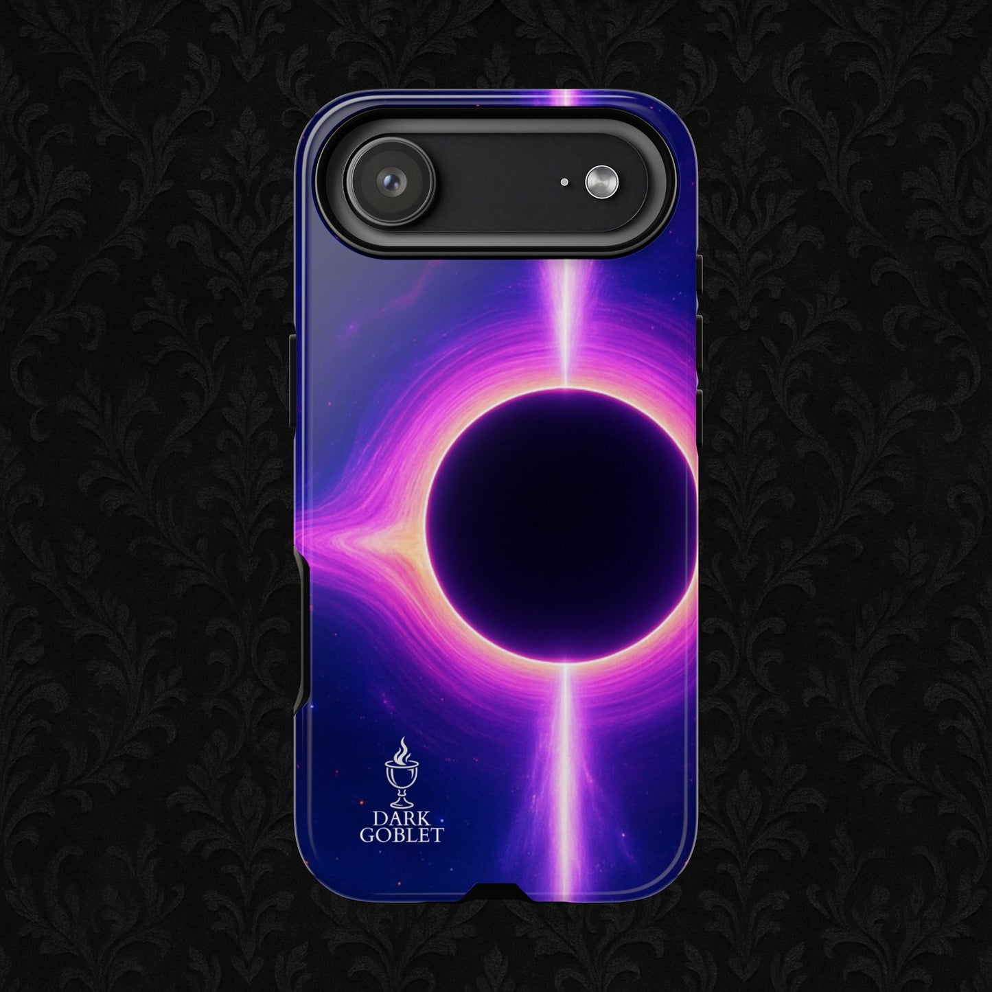 Galaxy Black Hole Tough Phone Case — Neon Space Black Hole Design