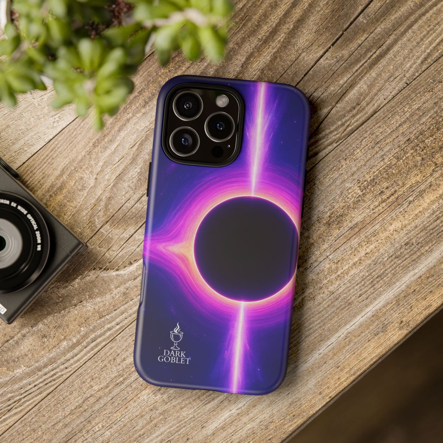 Galaxy Black Hole Tough Phone Case — Neon Space Black Hole Design