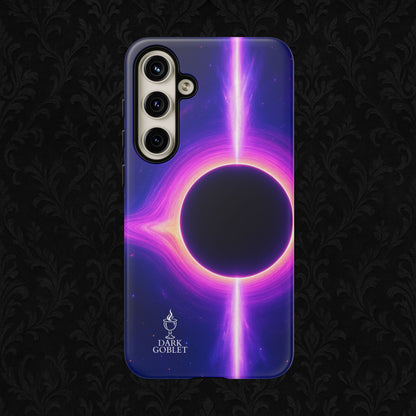 Galaxy Black Hole Tough Phone Case — Neon Space Black Hole Design