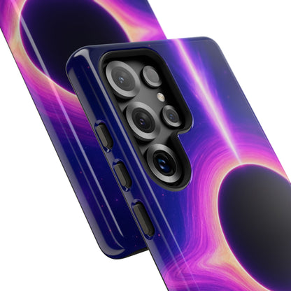 Galaxy Black Hole Tough Phone Case — Neon Space Black Hole Design