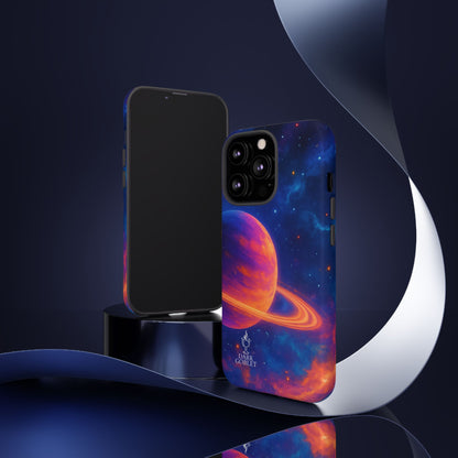 Galaxy Planet Nebula Tough Phone Case — Vibrant Saturn Like Design Tough Case