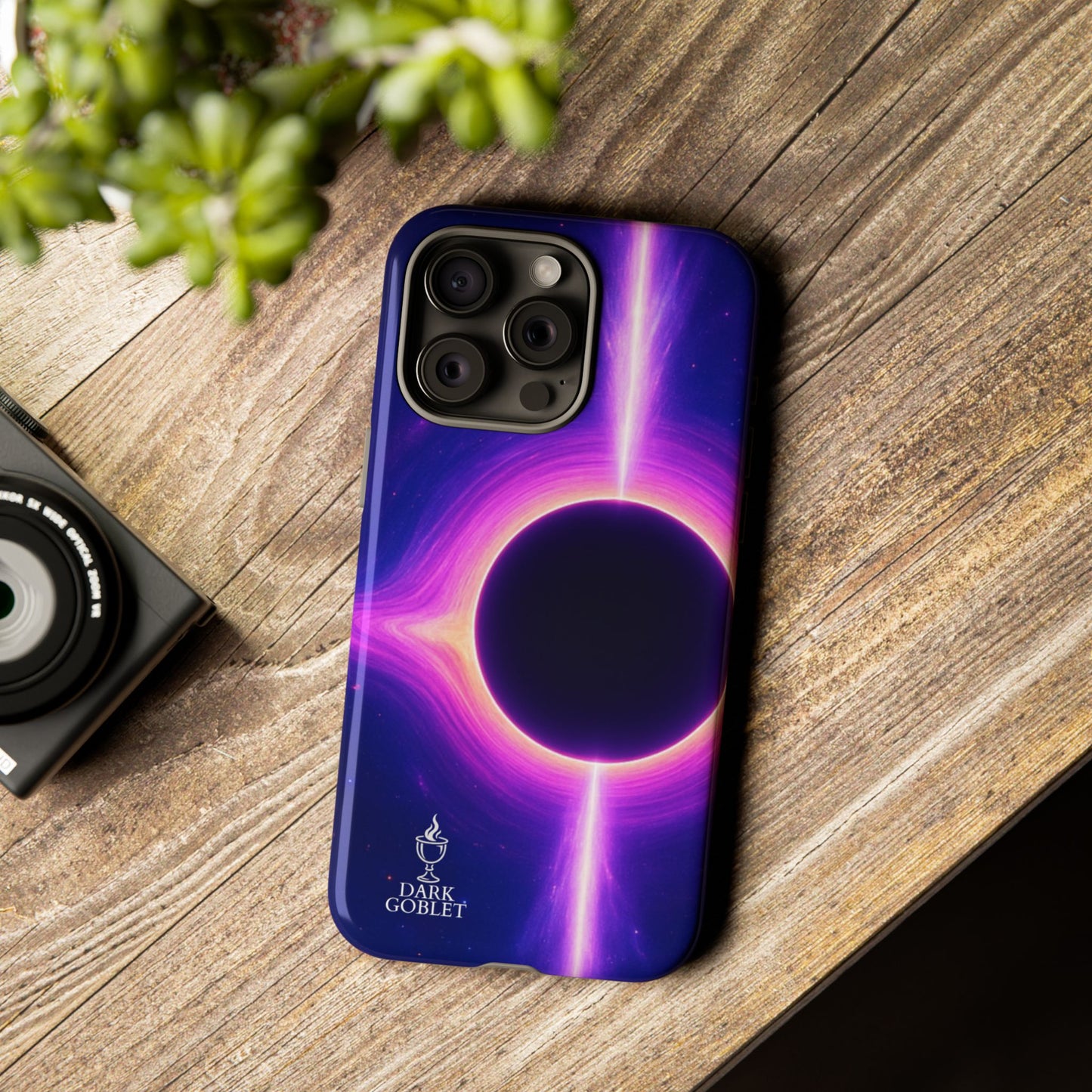 Galaxy Black Hole Tough Phone Case — Neon Space Black Hole Design