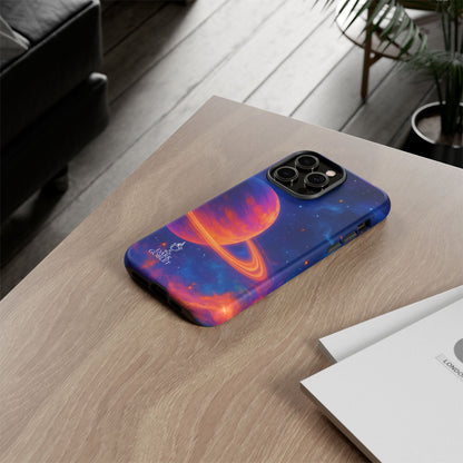 Galaxy Planet Nebula Tough Phone Case — Vibrant Saturn Like Design Tough Case