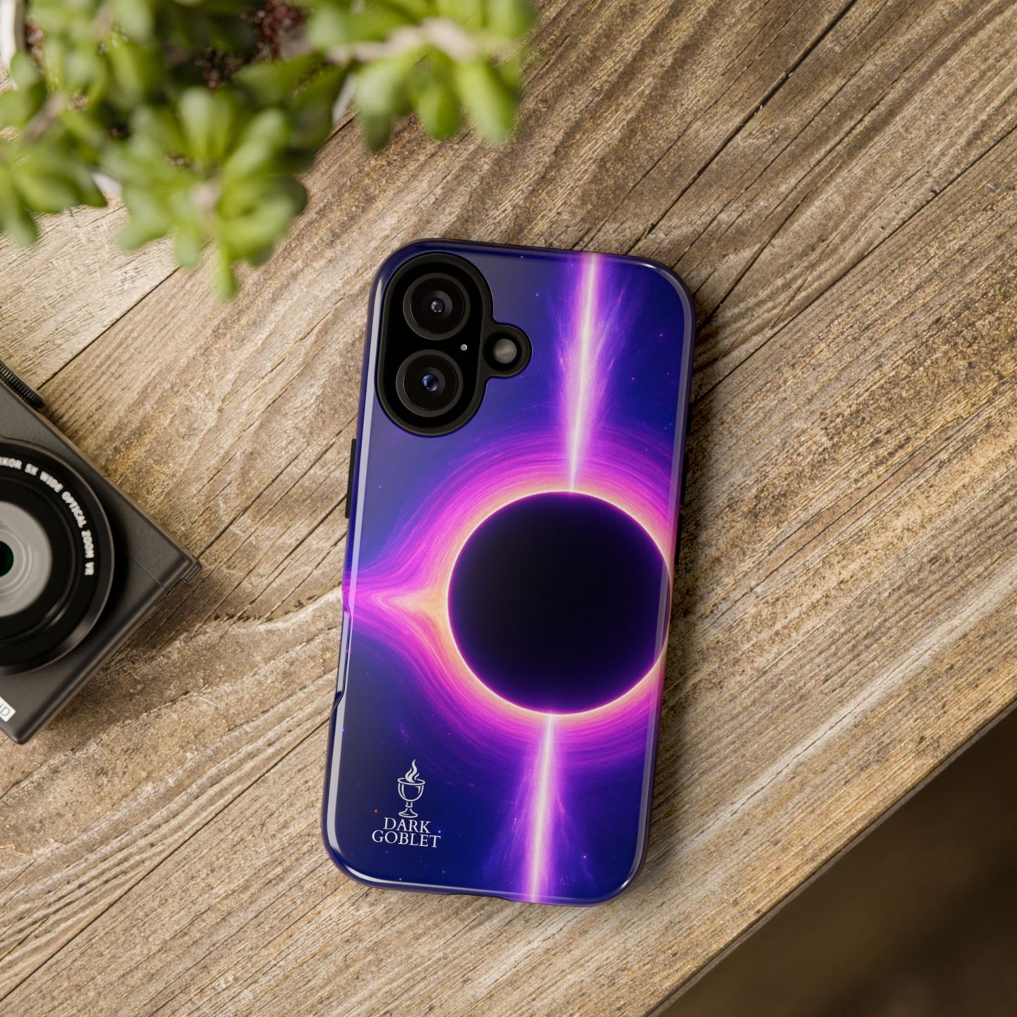 Galaxy Black Hole Tough Phone Case — Neon Space Black Hole Design