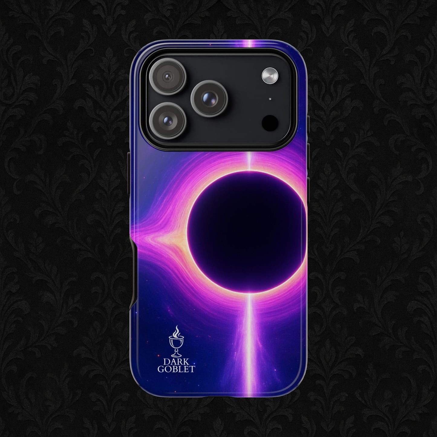 Galaxy Black Hole Tough Phone Case — Neon Space Black Hole Design
