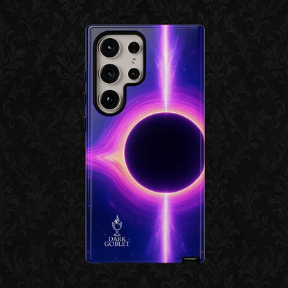 Galaxy Black Hole Tough Phone Case — Neon Space Black Hole Design