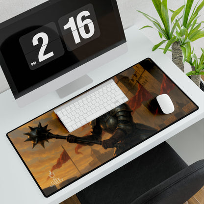 The Fighter Fantasy Desk Mat — Medieval Knight Gaming/Work Mousepad Female