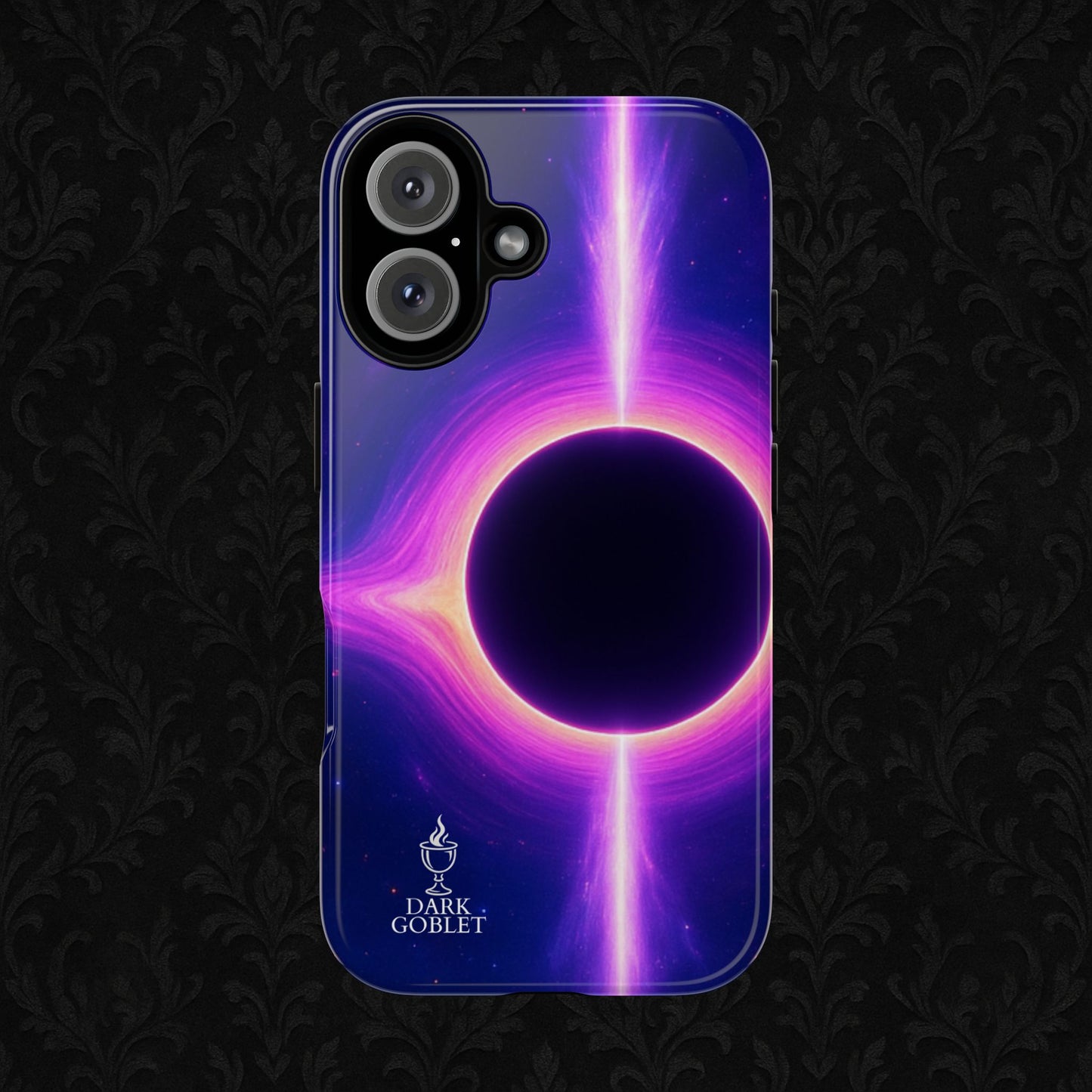 Galaxy Black Hole Tough Phone Case — Neon Space Black Hole Design