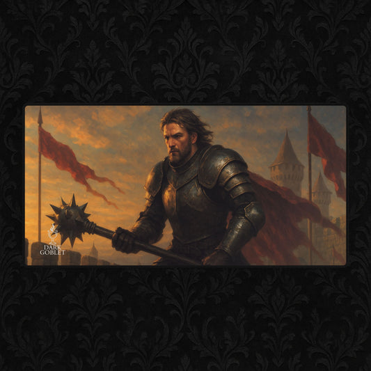 The Fighter Fantasy Desk Mat — Medieval Knight Gaming/Work Mousepad Male