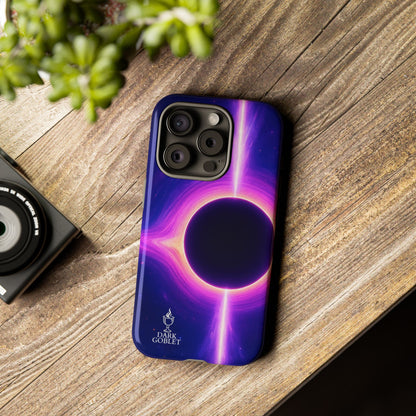 Galaxy Black Hole Tough Phone Case — Neon Space Black Hole Design
