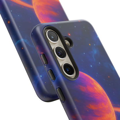 Galaxy Planet Nebula Tough Phone Case — Vibrant Saturn Like Design Tough Case