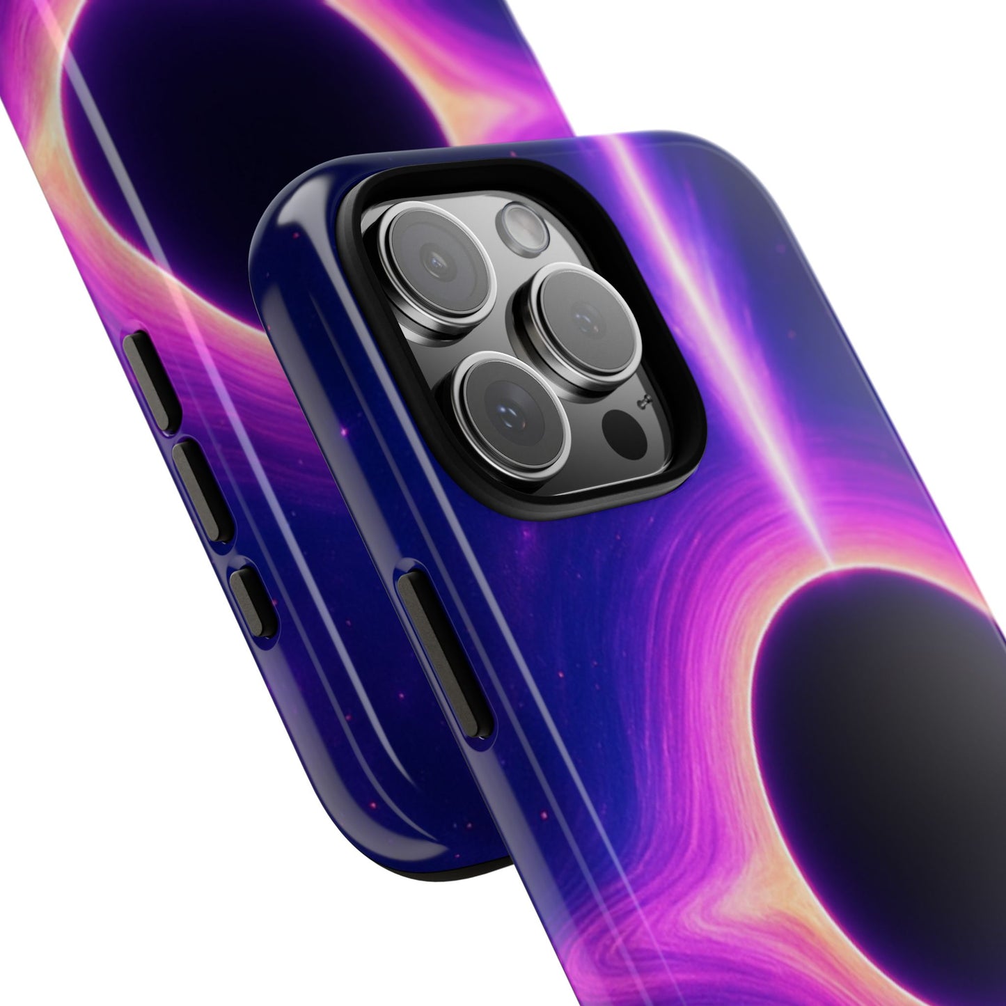 Galaxy Black Hole Tough Phone Case — Neon Space Black Hole Design