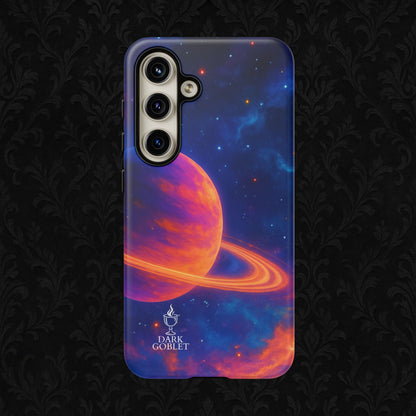 Galaxy Planet Nebula Tough Phone Case — Vibrant Saturn Like Design Tough Case