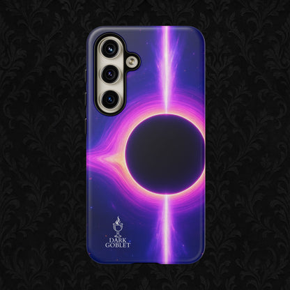 Galaxy Black Hole Tough Phone Case — Neon Space Black Hole Design