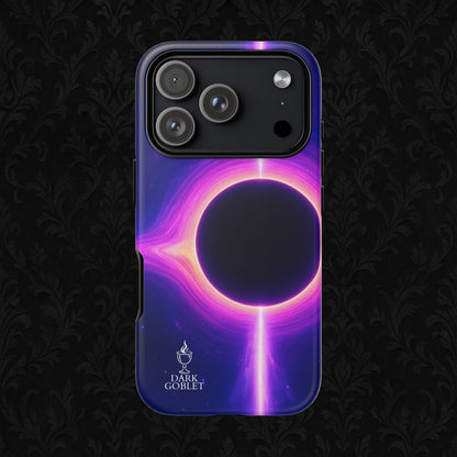 Galaxy Black Hole Tough Phone Case — Neon Space Black Hole Design