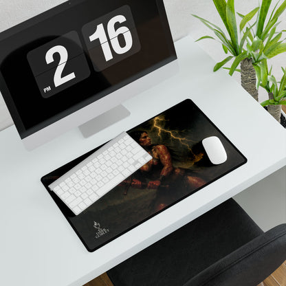 The Barbarian Fantasy Desk Mat — Epic Warrior Gaming Mouse Pad Female