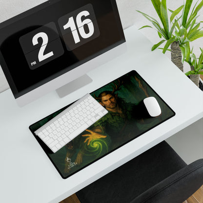 Druid Fantasy Desk Mat — Fantasy Forest Gaming Mousepad with 'The Druid' Artwork Male