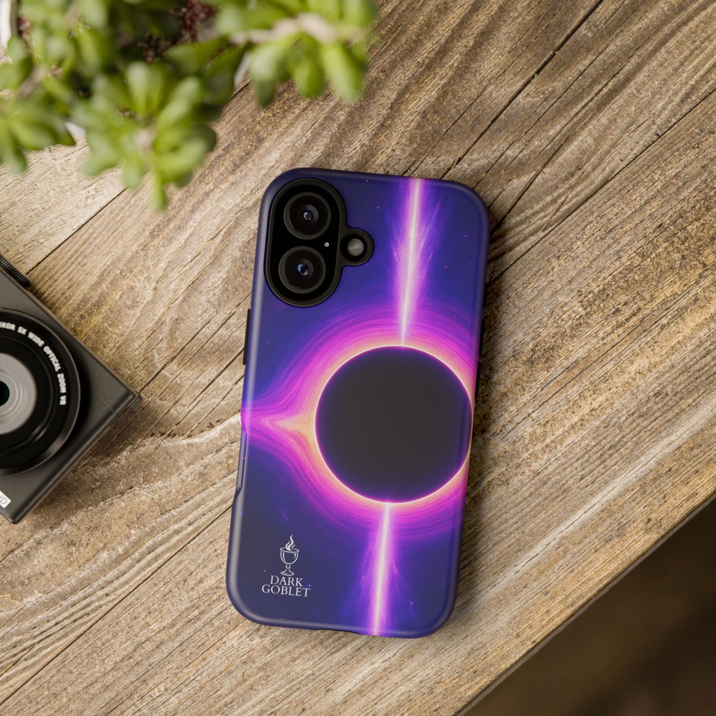 Galaxy Black Hole Tough Phone Case — Neon Space Black Hole Design