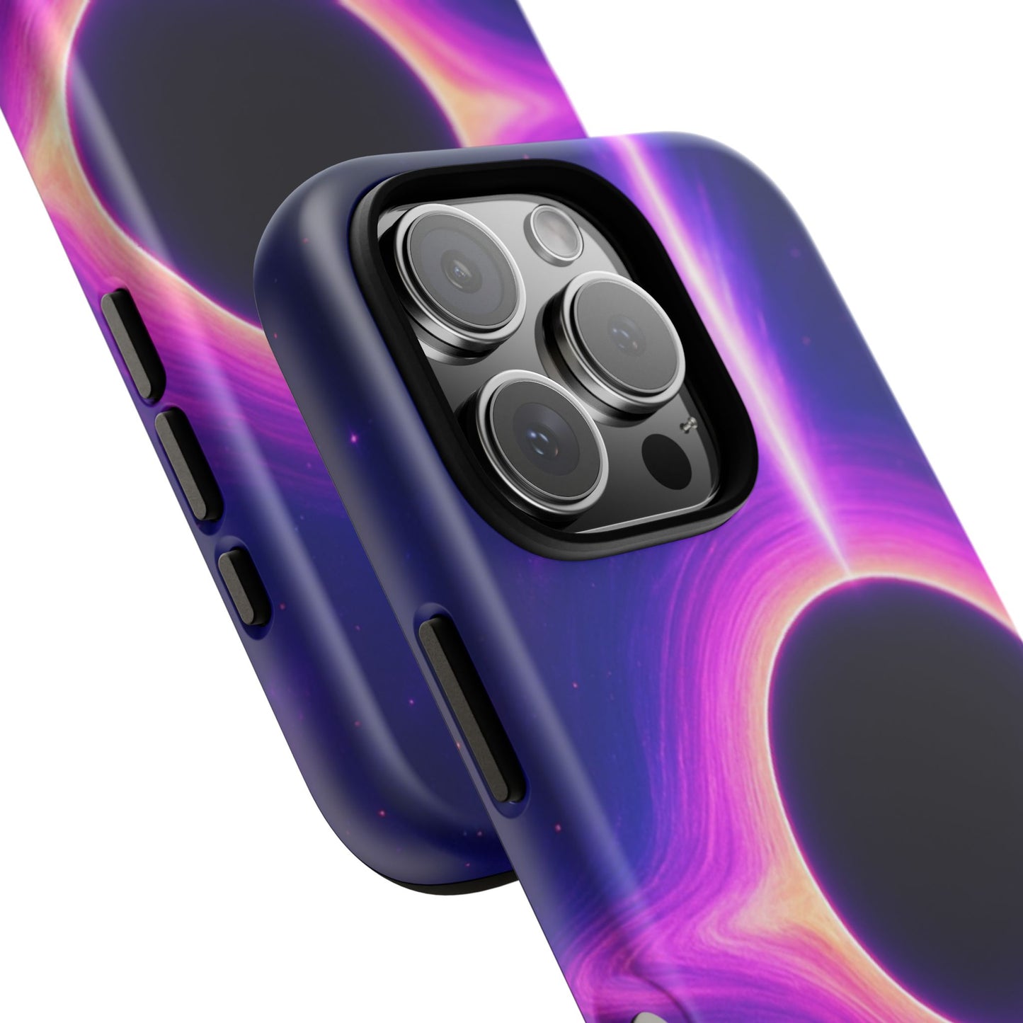 Galaxy Black Hole Tough Phone Case — Neon Space Black Hole Design