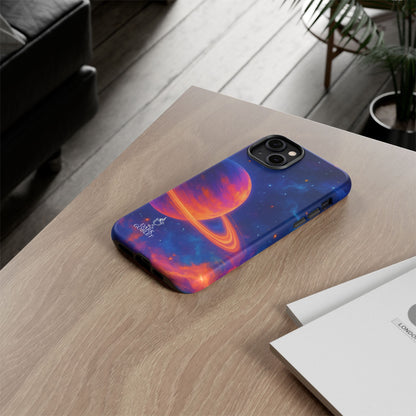 Galaxy Planet Nebula Tough Phone Case — Vibrant Saturn Like Design Tough Case
