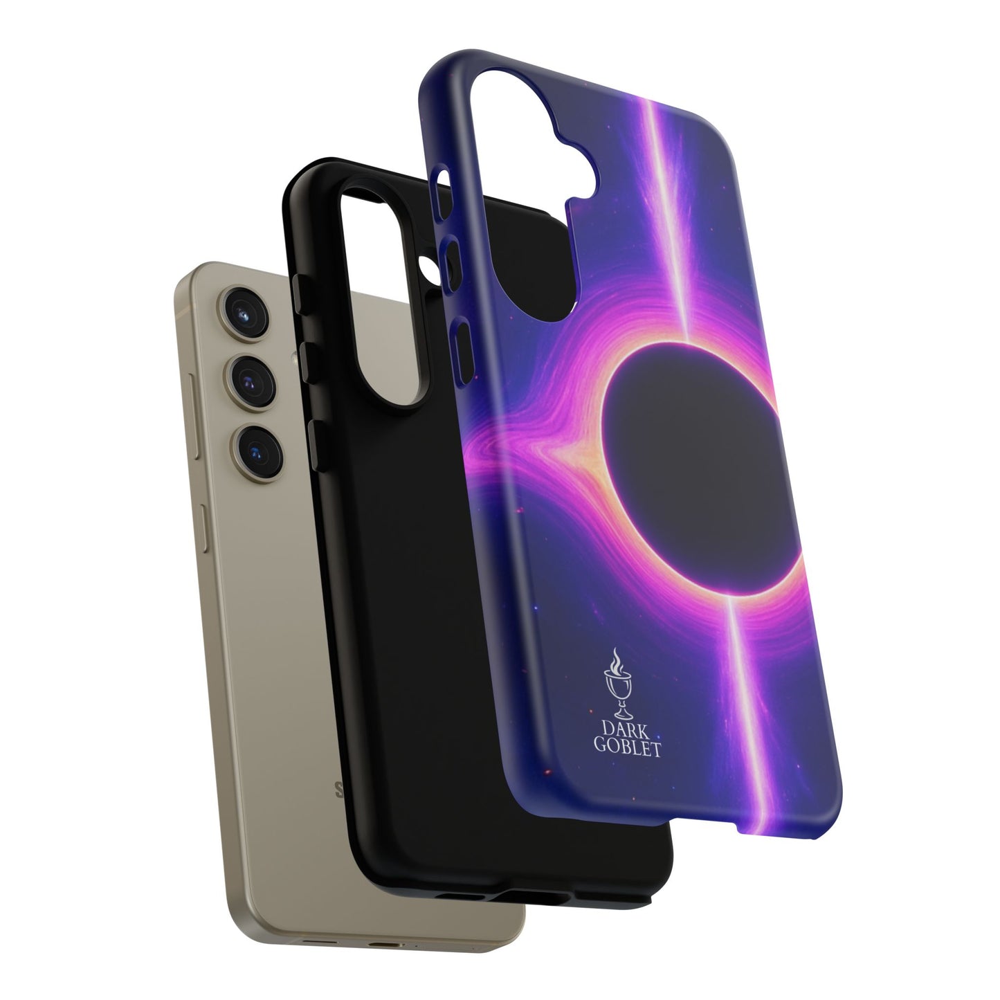 Galaxy Black Hole Tough Phone Case — Neon Space Black Hole Design