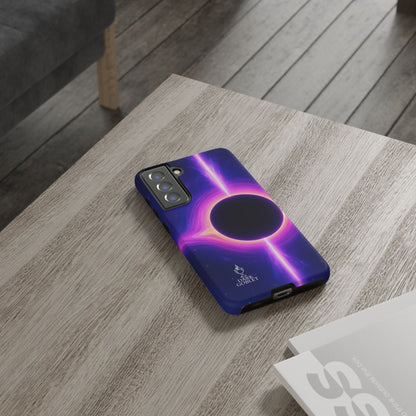 Galaxy Black Hole Tough Phone Case — Neon Space Black Hole Design