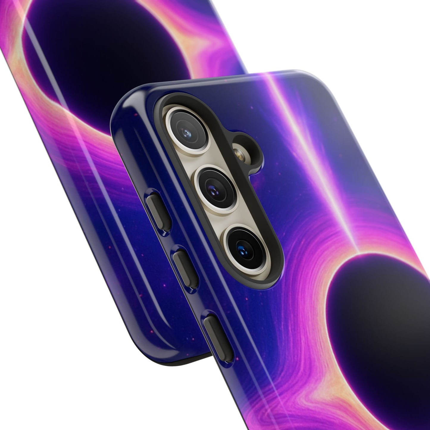 Galaxy Black Hole Tough Phone Case — Neon Space Black Hole Design