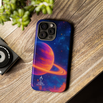Galaxy Planet Nebula Tough Phone Case — Vibrant Saturn Like Design Tough Case