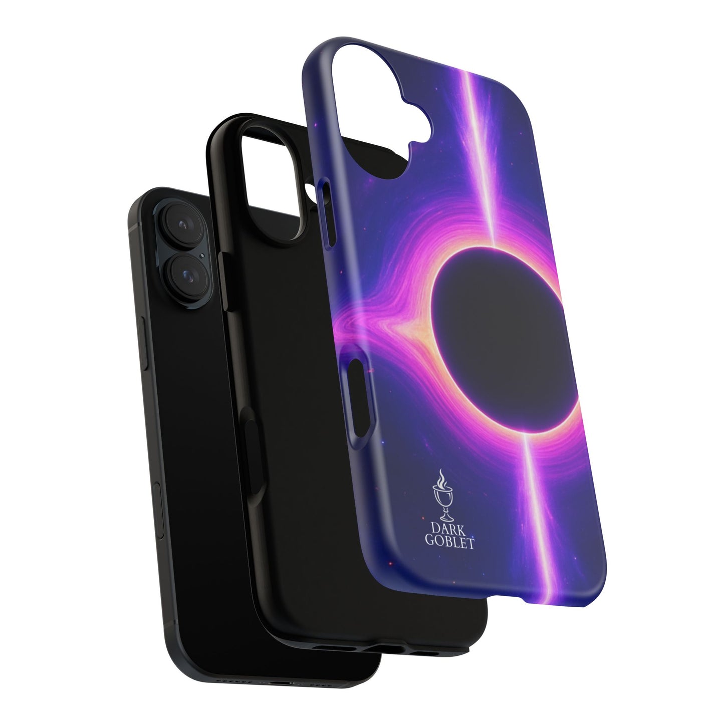 Galaxy Black Hole Tough Phone Case — Neon Space Black Hole Design