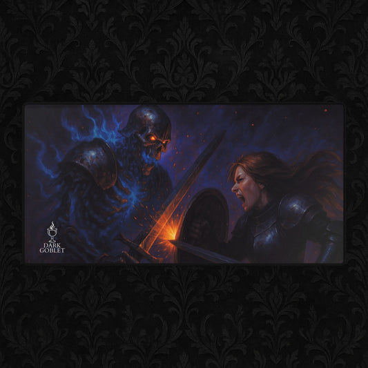 The Tank Fantasy Desk Mat — RPG Battle Art Mouse Pad Female