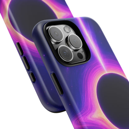 Galaxy Black Hole Tough Phone Case — Neon Space Black Hole Design