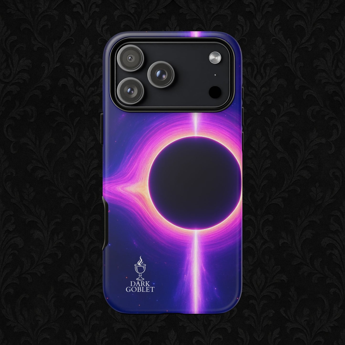 Galaxy Black Hole Tough Phone Case — Neon Space Black Hole Design