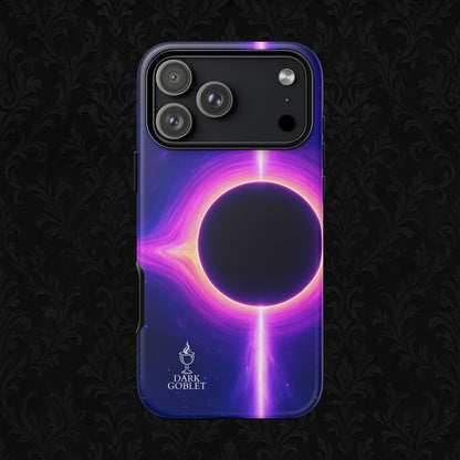 Galaxy Black Hole Tough Phone Case — Neon Space Black Hole Design