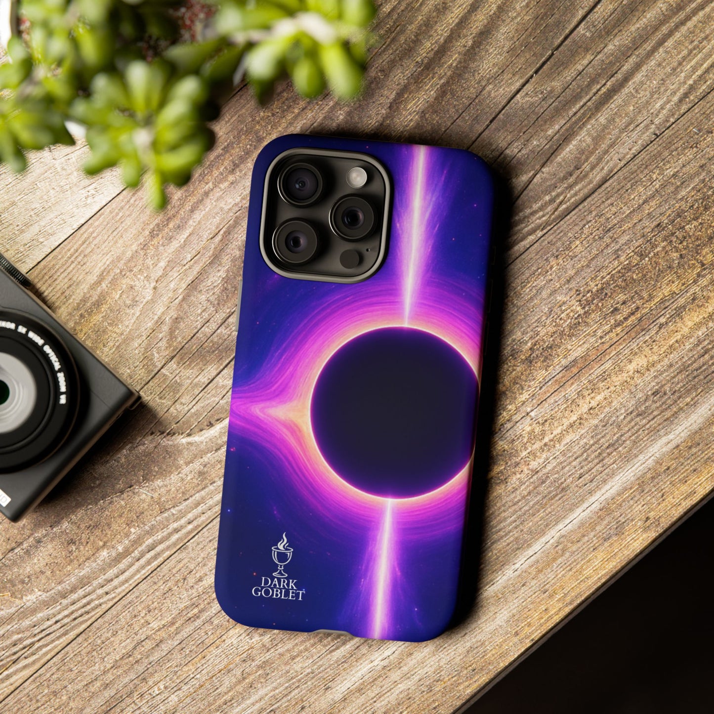 Galaxy Black Hole Tough Phone Case — Neon Space Black Hole Design