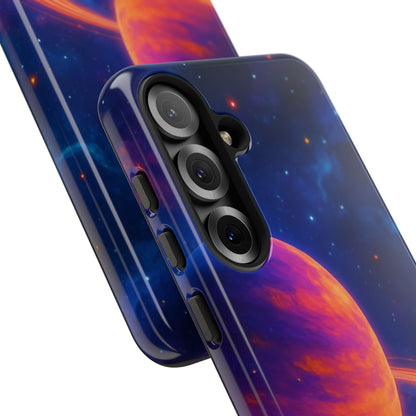 Galaxy Planet Nebula Tough Phone Case — Vibrant Saturn Like Design Tough Case