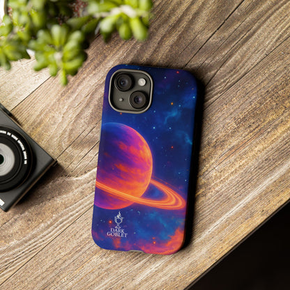 Galaxy Planet Nebula Tough Phone Case — Vibrant Saturn Like Design Tough Case