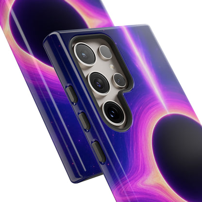 Galaxy Black Hole Tough Phone Case — Neon Space Black Hole Design
