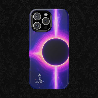Galaxy Black Hole Tough Phone Case — Neon Space Black Hole Design