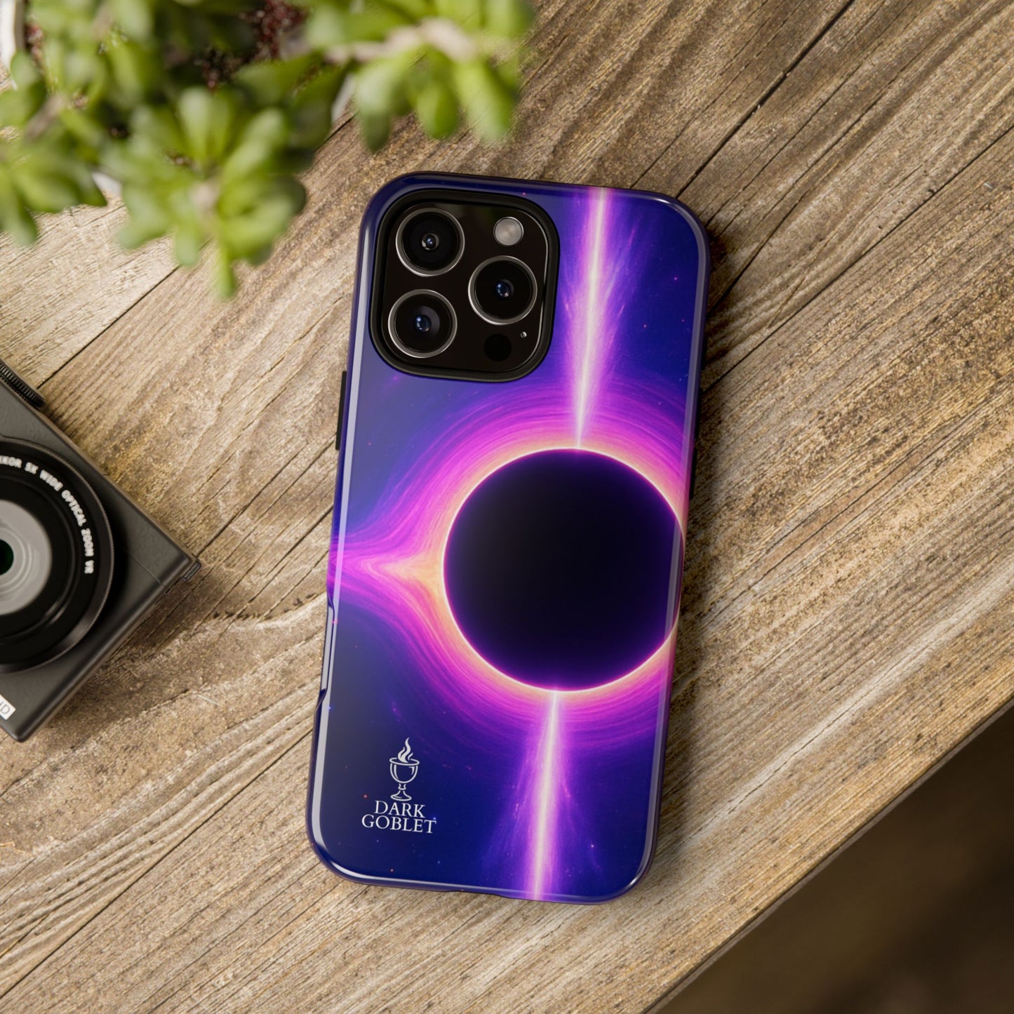 Galaxy Black Hole Tough Phone Case — Neon Space Black Hole Design